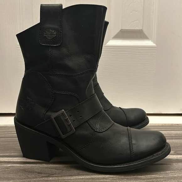 Harley-Davidson Shoes - Harley-Davidson® Women's Boulder Black Heel Riding 7-Inch Motorcycle Boot D88351